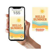 Cargar imagen en el visor de la galería, Retro Summer Cell Phone Wallpaper &amp; Lock Screens
