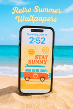 Cargar imagen en el visor de la galería, Retro Summer Cell Phone Wallpaper &amp; Lock Screens
