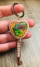 Load image into Gallery viewer, Keychain / Zipper Pull Flower Heart Creations
